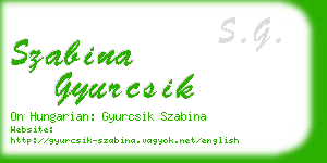 szabina gyurcsik business card